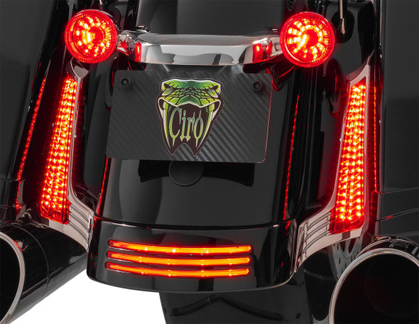 Ciro - 40044 - Filler Panel Light - Red Lens - Red LEDs - Chrome