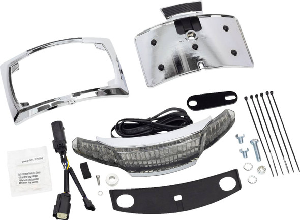 Ciro - 40254 - Taillight/License Plate Frame - Chrome - Smoke Lens