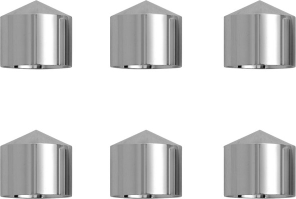 Ciro - 70007 - Caps - Rocker Box/Bolt - Peaked - Chrome