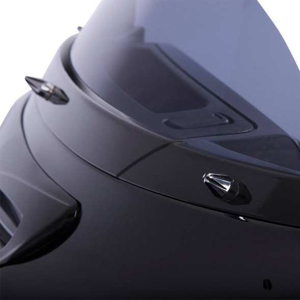 Ciro - 10111 - Screw Caps - Windshield - Black/Chrome