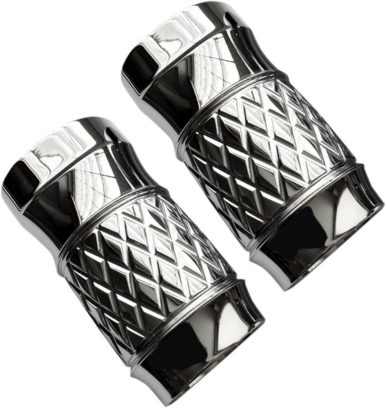 Eddie Trotta Designs - TC-963 - Fork Slider Covers - Chrome - Platinum-Cut
