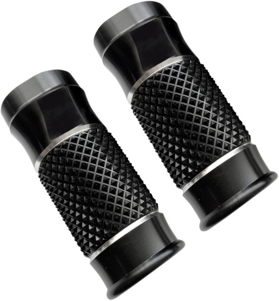Eddie Trotta Designs - TC-964B - Fork Slider Covers - Extended +2" - Black Anodized - Cross-Cut
