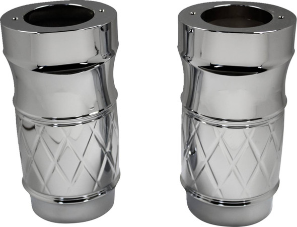 Eddie Trotta Designs - TC-WT963 - Fork Slider Covers - Chrome - Platinum-Cut
