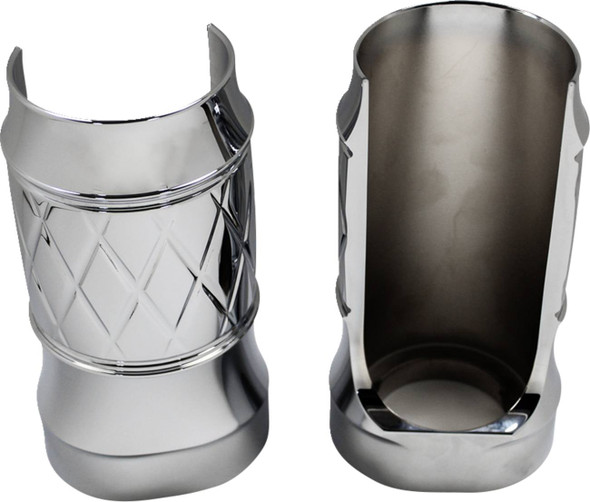 Eddie Trotta Designs - TC-WT963 - Fork Slider Covers - Chrome - Platinum-Cut