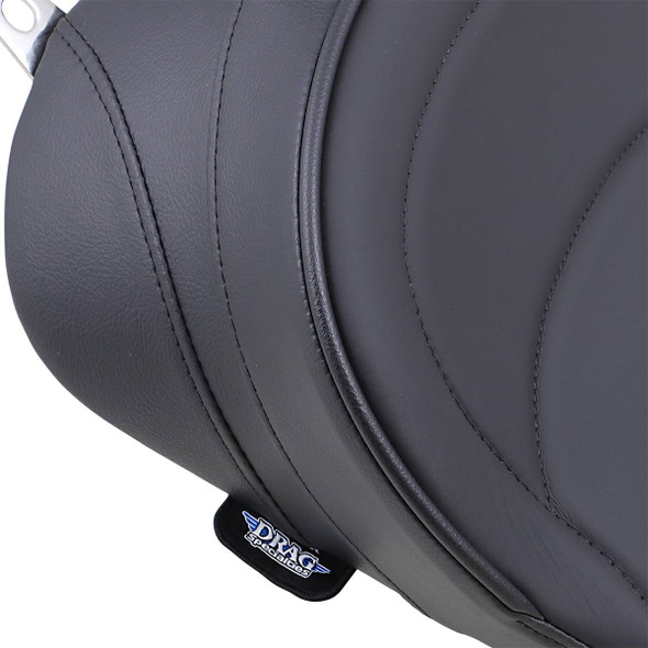 Drag Specialties Seats - Solo Seat - Mild Stitched - Driver Backrest - FLT '97-'07