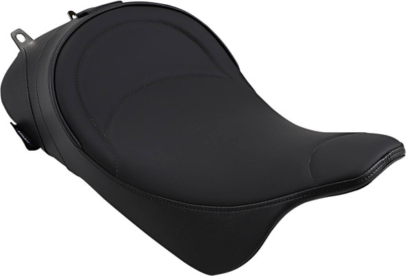 Drag Specialties Seats - Solo Seat - Mild Stitched - Driver Backrest - FL '08-'23