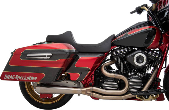 Drag Specialties Seats - Predator III Seat - Extended Reach - Double Diamond - Black Stitching - FL '08-'23