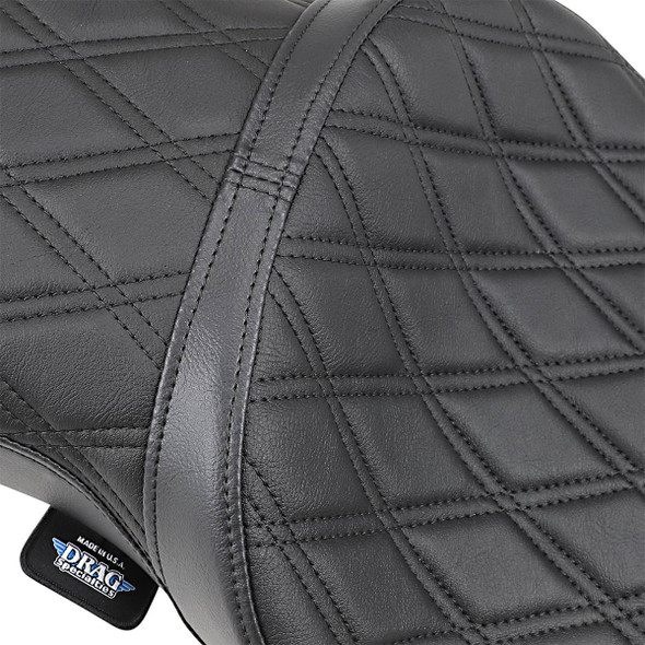 Drag Specialties Seats - Double Bucket Seat - Double Diamond Stitch - XL '10-'22