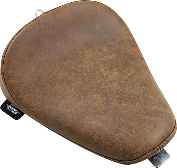 Drag Specialties Seats - Bobber Solo Seat - Brown - Distressed - XL '10-'22