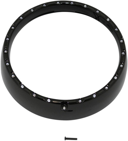 Custom Dynamics - CDTB-7TR-2B - Halo Headlight Trim Ring - FLHT '06-'13 - Black