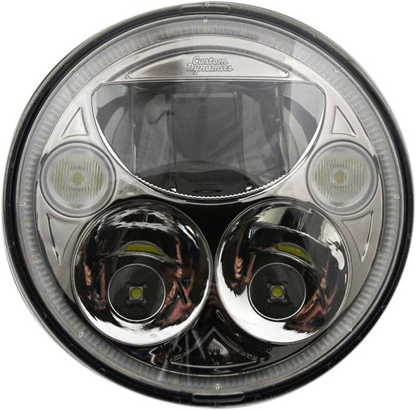 Custom Dynamics - CDTB-7-C - LED Headlight - 7" - Chrome - Each