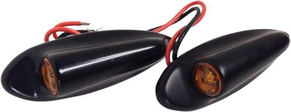 Eddie Trotta Designs - TC-947B - Front LED Turn Signals FLTR - Black