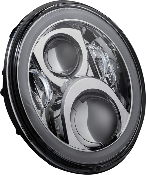 Custom Dynamics - PG-7-14-C - ProGLOW™ 7" Headlamp - with Adapter - Chrome