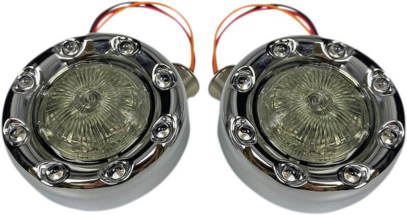 Custom Dynamics - PB-BR-AW-57-CS - Bullet Turn Signal 1157 - Chrome - Smoke Lens