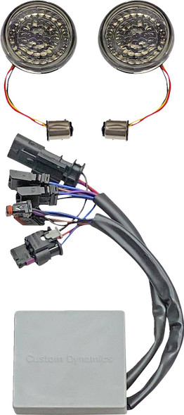Custom Dynamics - CD-STS-RSGST - Solid Amber Turn, Red Run/Brake w/ Brake Strobe for M8 Sportster