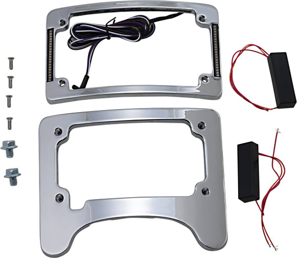 Custom Dynamics - TS-ELIM-06HW-C - Turn Signal Eliminator/Illuminated Tri-Frame - Chrome