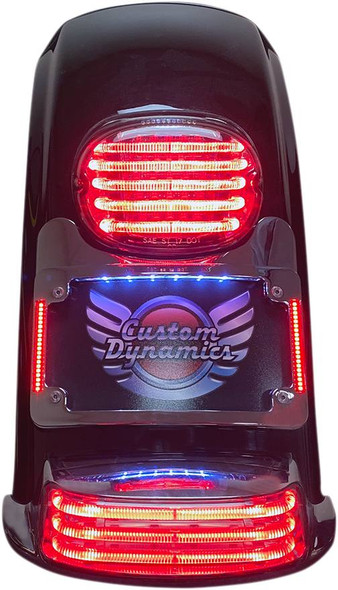 Custom Dynamics - TS-ELIM-06HW-C - Turn Signal Eliminator/Illuminated Tri-Frame - Chrome