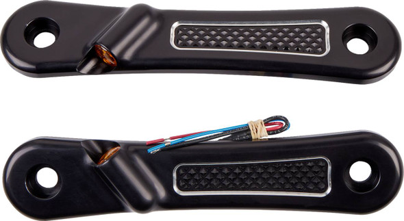 Eddie Trotta Designs - TC-945B - Turn Signals - Front Bars - Black - FLHX