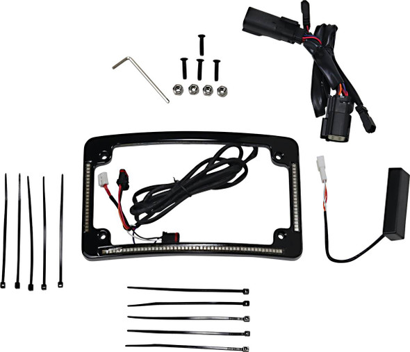 Custom Dynamics - TF05-BCM4-B - All in One License Plate Frame - Black