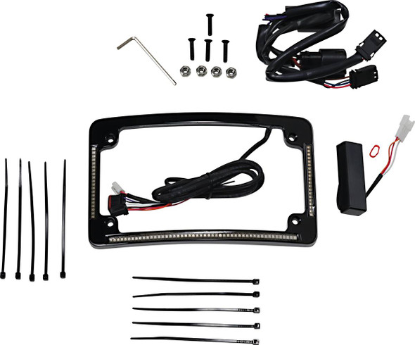 Custom Dynamics - TF05-SS6-B - All in One License Plate Frame - Black