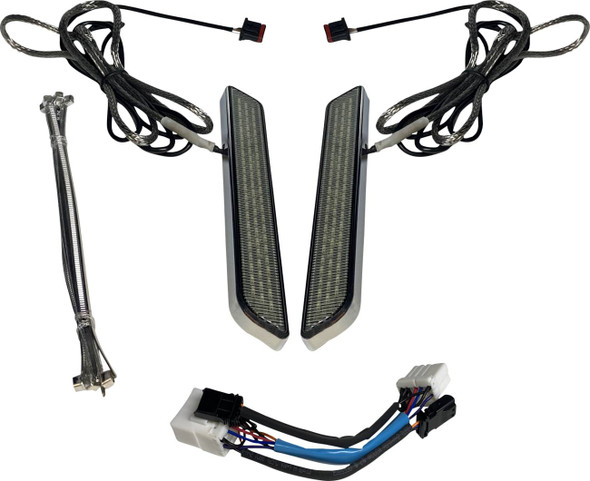 Custom Dynamics - CD-FORK-HD-SC - LED Fork Light - Smoke - Chrome