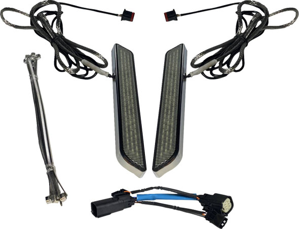 Custom Dynamics - CD-FORK-SS6-SC - LED Fork Light - Smoke - Chrome