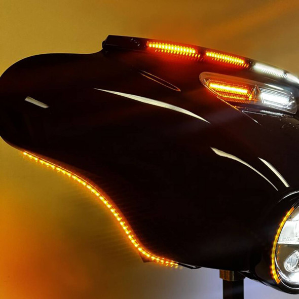 Custom Dynamics - CD-LED-36-AW - Dual Color Light Strips - Fairing - Amber/White