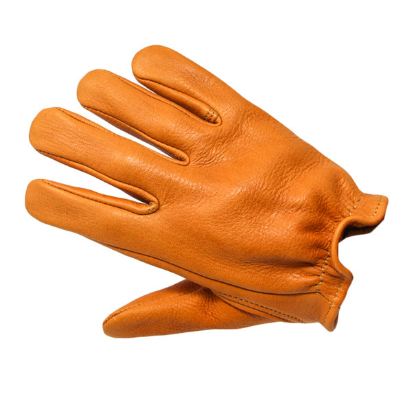Deadbeat Customs Short Wrist Deerskin Leather Gloves - Tan