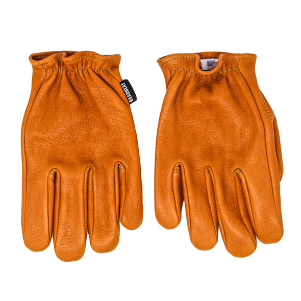 Deadbeat Customs Short Wrist Deerskin Leather Gloves - Tan