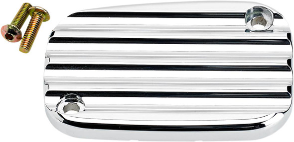 Joker Machine - 08-002C - Front Brake Master Cylinder Cover - Finned - Chrome