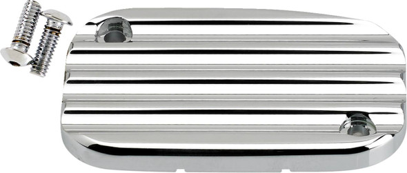 Joker Machine - 08-012C - Master Cylinder Cover - Hydraulic Clutch - Finned - Chrome