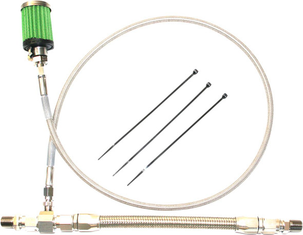 Feuling Parts - 3080 - Oil Tank Breather Kit - Stainless - 02'-06' Touring