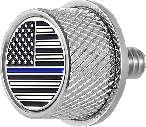 Figurati Designs - FD70-SEAT KN-SS - Seat Mounting Knob - Stainless Steel - Blue Line American Flag