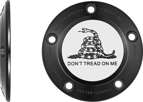 Figurati Designs - FD40-TC-5H-BLK - Timing Cover - 5 Hole - Don't Tread on Me - Black