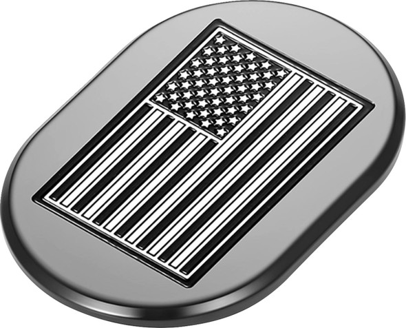 Figurati Designs - FD26-AC-BLK-RT - Antenna Cover - Right Rear Fender - Contrast Cut American Flag - Black