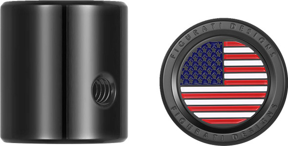 Figurati Designs - FD21-HTSC-BLK - Heel-Toe Shifter Cover - American Flag - Red/White/Blue/Black