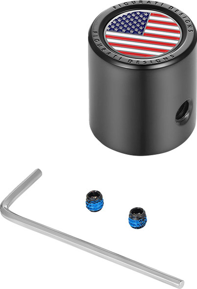 Figurati Designs - FD21-HTSC-BLK - Heel-Toe Shifter Cover - American Flag - Red/White/Blue/Black