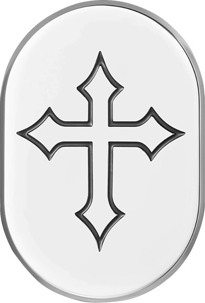 Figurati Designs - FD41-AC-SS-LT - Antenna Cover - Left Rear Fender - Cross - Chrome