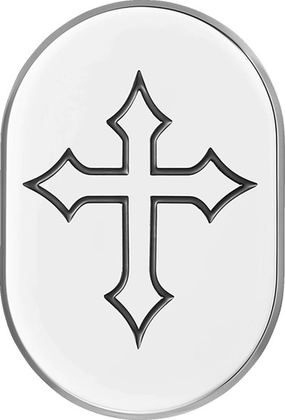 Figurati Designs - FD41-AC-SS-RT - Antenna Cover - Right Rear Fender - Cross - Chrome