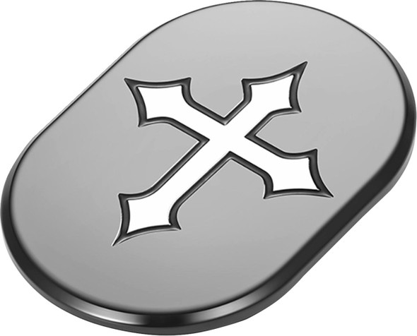 Figurati Designs - FD41-AC-BLK-LT - Antenna Cover - Left Rear Fender - Cross - Black