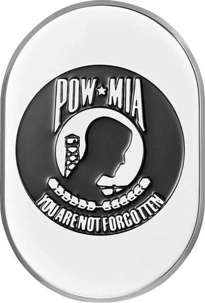 Figurati Designs - FD50-AC-SS-LT - Antenna Cover - Left Rear Fender - POW-MIA - Chrome
