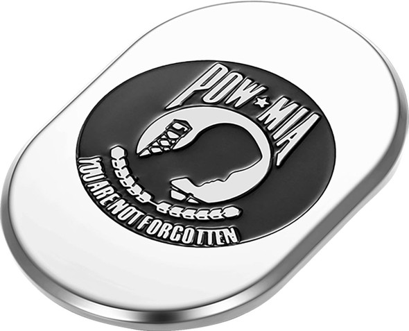 Figurati Designs - FD50-AC-SS-RT - Antenna Cover - Right Rear Fender - POW-MIA -Chrome