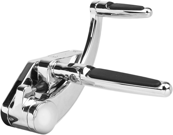 Hawg Halters - FCK-F14CS-FR - Forward Control - '14+ FLH - Chrome - Standard - Folding Rubber Inlay Pegs - Solid Lever