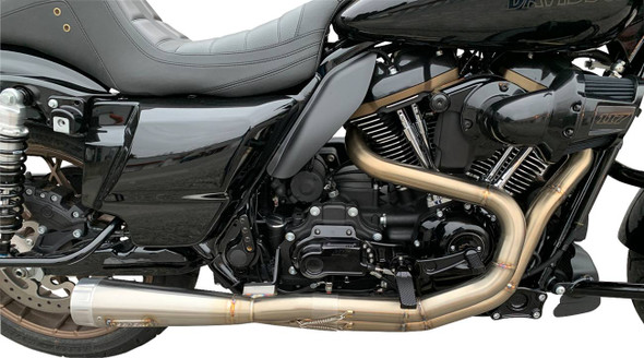 Hawg Halters - MCK-FH16AS-FK - Mid Control Conversion Kit - Black - Knurled Pegs - FLH/FLT