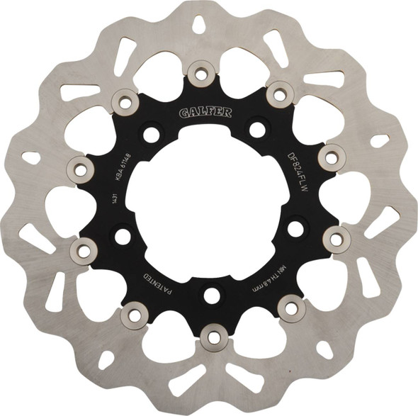 Galfer - DF824CW - Brake Rotor - Rear - Black Carrier