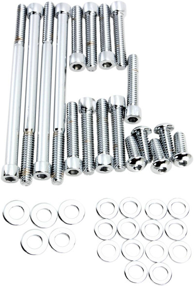 Gardner-Westcott - P-10-48-08 - Bolt Kit - Primary/Derby Cover - Socket-Head - Chrome