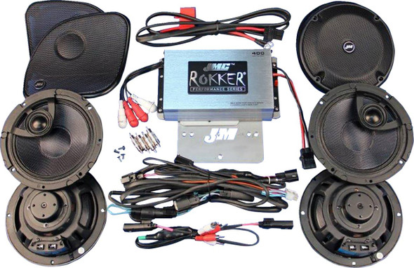 J & M - RKT6-400HR16-UL4 - 400 W 4-Channel Amplifier/Speaker Kit -'16-'23 FLTRU/FLTRK