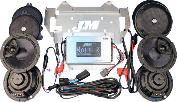J & M - RKT6-400HC14-UL4 - 400 W 4-Channel Amplifier/Speaker Kit - '14-'23 FLHTK/FLHT/FLHCUTG