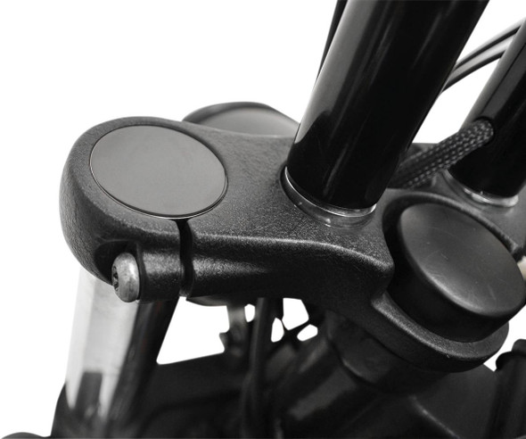 La Choppers - LA-7504-49B - Flush-Mount Fork Cap - 49 mm - Gloss Black Powder Coat