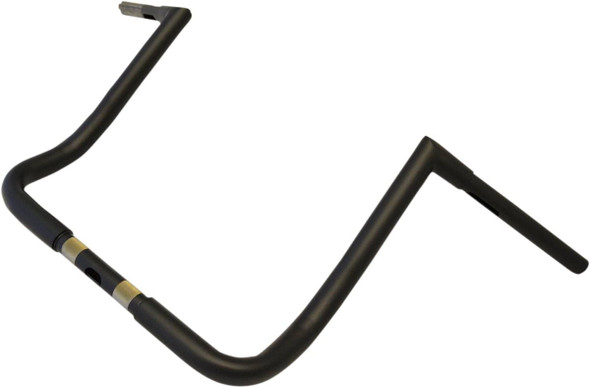 La Choppers - LA-7361-14M - 1-1/4" Twin Peaks Touring Handlebar - 14" - Flat Black